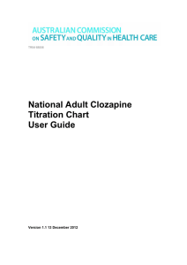National Adult Clozapine Titration Chart User Guide