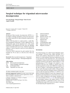 Surgical technique for trigeminal microvascular