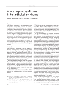 Acute respiratory distress in Pena-Shokeir syndrome