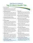 Top 25 Men`s Health Tips - Allied Physicians of Michiana