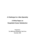 A Challenge for a New Specialty A White Paper on Hospitalist