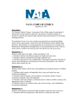 nata code of ethics - College of Professional Studies