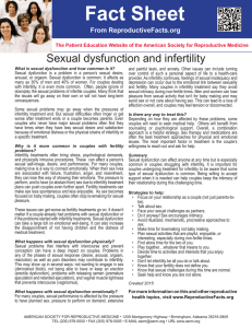 Sexual Dysfunction and Infertility