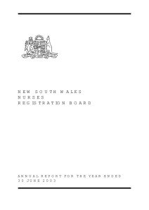 Annual Report for year ending 30 June 2003