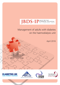 Management of adults with diabetes on the