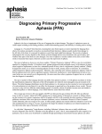 Diagnosing Primary Progressive Aphasia (PPA)