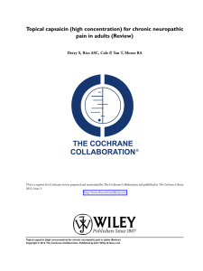 Topical capsaicin (high concentration) for chronic neuropathic