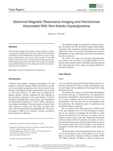 Abnormal Magnetic Resonance Imaging and Hemichorea