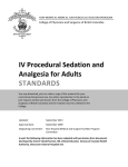 IV Procedural Sedation and Analgesia for Adults