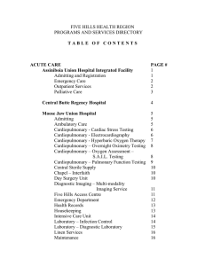 TABLEOFCONTENTS ACUTE CARE PAGE # Assiniboia