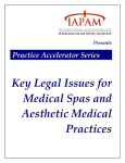 Key Legal Issues for Medical Spas and Aesthetic Medical Practices