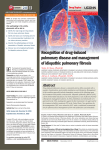 Recognition of drug-induced pulmonary disease and