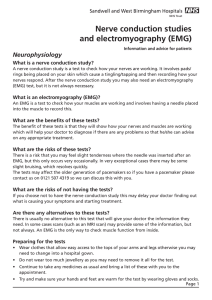 Nerve conduction studies and electromyography