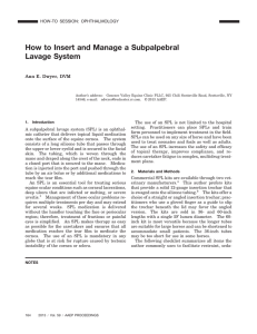 How to Insert and Manage a Subpalpebral