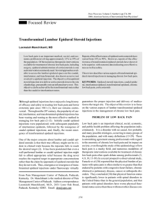 Transforaminal Lumbar Epidural Steroid Injections