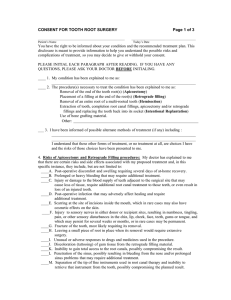 CONSENT FOR TOOTH ROOT SURGERY Page 1 of 3