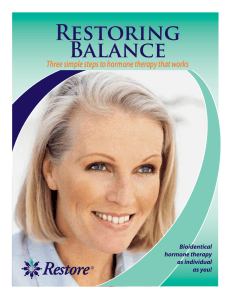 Restoring Balance - Women`s Wellness Place