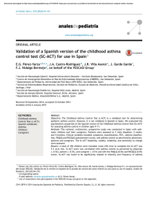 Validation of a Spanish version of the childhood asthma control test