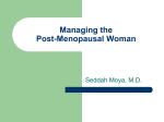 Managing the post menopausal woman