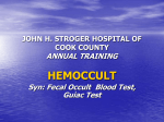 hemoccult test - Cook County Health and Hospitals System