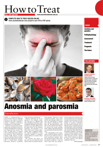 Anosmia and parosmia