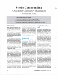 Sterile Compounding: A Guide for Community Pharmacists