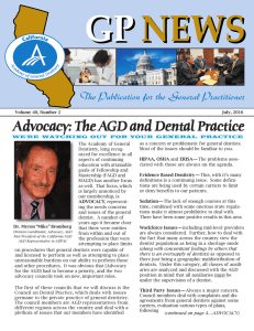 July 2016 - California Academy of General Dentistry