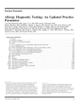 Allergy Diagnostic Testing: An Updated Practice Parameter