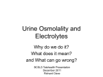 Urine Osmolality and Electrolytes
