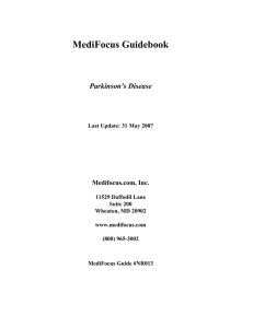 MediFocus Guidebook - The Morton Apfeldorf Parkinson`s Support