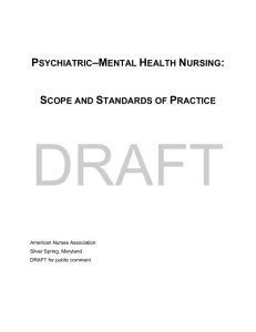 Scope of Practice for - American Psychiatric Nurses Association