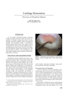 Cartilage Restoration - Pacifica Orthopedics