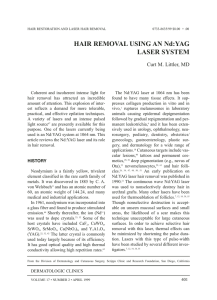 HAIR REMOVAL USING AN Nd:YAG LASER SYSTEM