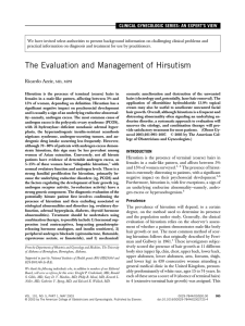 The Evaluation and Management of Hirsutism