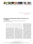FDA Approval of Doxylamine–Pyridoxine Therapy for Use in