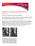 PRP effective in treating chronic Achilles tendinosis