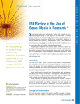 IRB Review of the Use of Social Media in Research