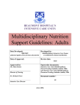 Multidisciplinary Nutrition Support Guidelines