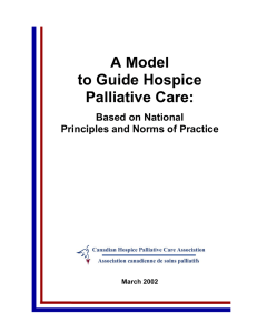 A Model to Guide Hospice Palliative Care