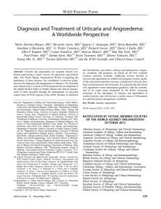 Diagnosis and Treatment of Urticaria and Angioedema