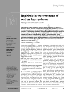 Ropinirole in the treatment of restless legs syndrome