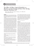 The Effect of Either Topical Menthol or a Placebo on
