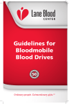Guidelines for Bloodmobile Blood Drives