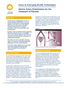 Uterine artery embolization for the treatment of fibroids