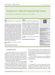 Treatment of a Child with Nocturnal Panic Attacks