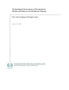 Technological Innovations in Occupational Health and Safety in the