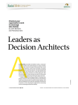 Leaders as Decision Architects