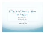 Memantine in Autism 032712 - Developmental