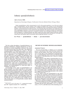 Isthmic spondylolisthesis