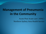 Management of Pneumonia in the Community